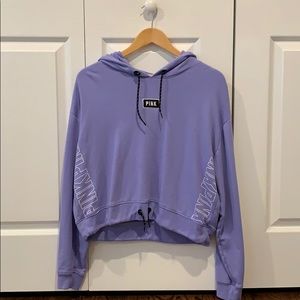 Purple PINK cropped sweatshirt